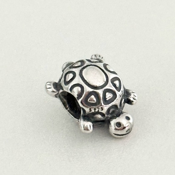 Pandora Cute Smiling Turtle Animal Retired Bead Charm - Picture 1 of 6
